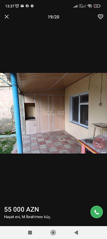 Həyət evləri və villaların satışı: M. İbrahimov küçəsində həyət evi - Ümumi həyət darvazalı, hündür daş — 19