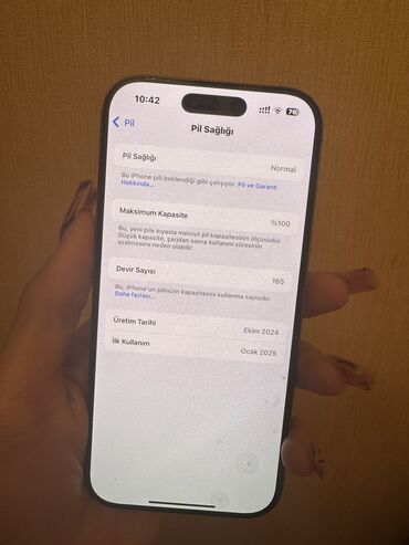 buoy iphone satın: IPhone 16 Pro, 128 GB, Desert Titanium, Barmaq izi, Simsiz şarj, Face ID