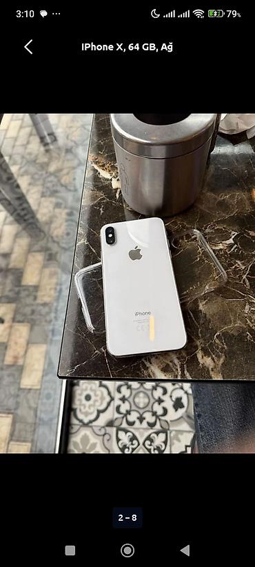 iphone x al: IPhone X, 64 GB, Ağ, Face ID — 1