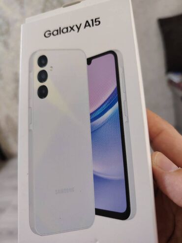 a15 qiyməti: Samsung Galaxy A15, 128 ГБ, цвет - Голубой, Сенсорный, Отпечаток пальца, Две SIM карты