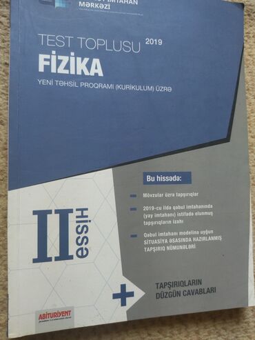 8 ci sinif fizika metodik vesait pdf: Fizika Testlər 11-ci sinif, DİM, 2-ci hissə, 2019 il