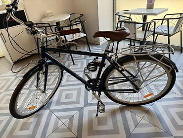 Şəhər velosipedləri: Şəhər kruizer tipli velosiped - Rəng: tünd mavi (korpus), qəhvəyi — 9