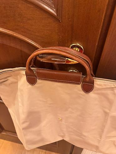 deri çanta: Longchamp original Bej rəngli böyük ölçülü tote/aller-retour tipli — 7