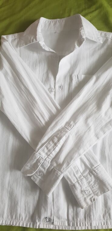 рубашка белый: Школьная форма, цвет - Белый, Б/у