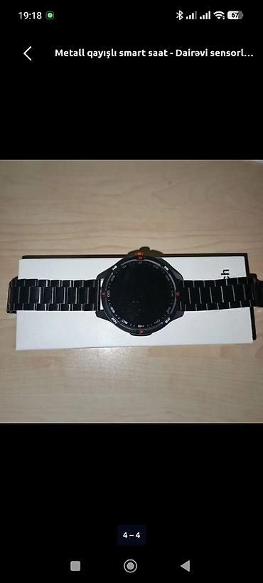 sato smart watch: Metall qayışlı smart saat - Dairəvi sensorlu toxunma ekran - Metal — 1