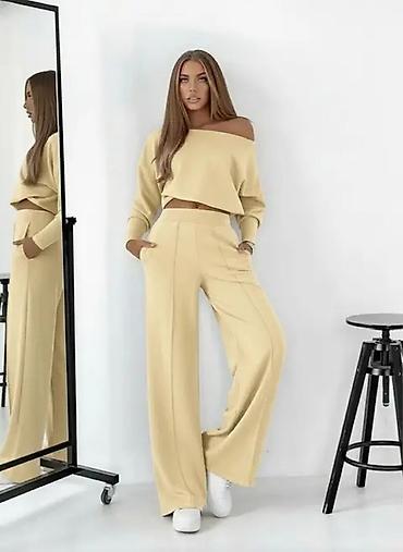 mirisljava sveca: Fa, Damski komplet – bluza i pantalone širokog kroja - Dvodijelni — 2