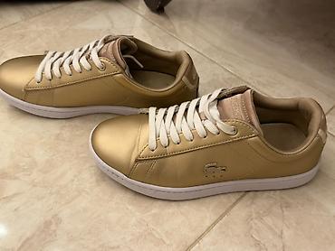 Qadın ayaqqabıları: Lacoste qadın krossovkası – Carnaby Evo 118 1 SPW - Rəng: metalik — 2