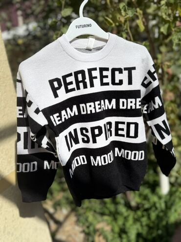 кофта для беременных: Детский трикотажный свитер FUTURINO. - Цвет: черно-белый, контрастные