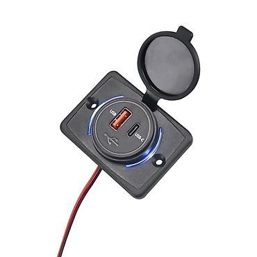 focus print: Зарядное устройство для мотоцикла и мопеда, usb быстрая зарядка — 2