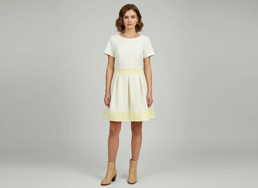 elegancka sukienki z krótkim rękawem: Sukienka damska, rozmiar S