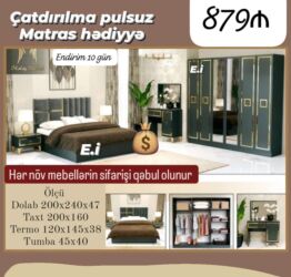 Masa və oturacaq dəstləri: Yataq desti rəng seçimi var