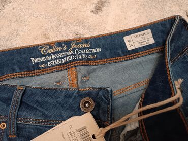 женские джинсы с дырками: Прямые, ColinS, ОАЭ, Средняя талия