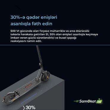 Elektrikli samokatlar: Yeni Elektrik samokat 10", 751 - 1000 Vt, 36 - 45 km/s, Ünvandan götürmə, Pulsuz çatdırılma, Rayonlara çatdırılma — 2