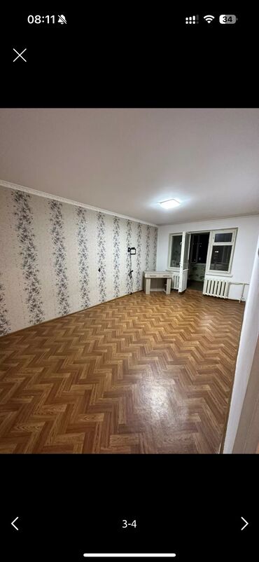 квартира бар: 1 бөлмө, 38 кв. м, 104-серия, 4 кабат, Эски ремонт