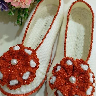 Домашние тапочки: Домашние тапочки, 38.5, Новый, цвет - Белый, Самовывоз — 8