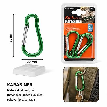 KMT bez brava privezak za ključeve – set karabinera - Tip