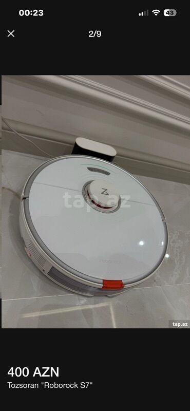 Tozsoranlar: Məhsul: Robot tozsoran Roborock S7 Qiymət: 400 AZN Xüsusiyyətlər: - — 3