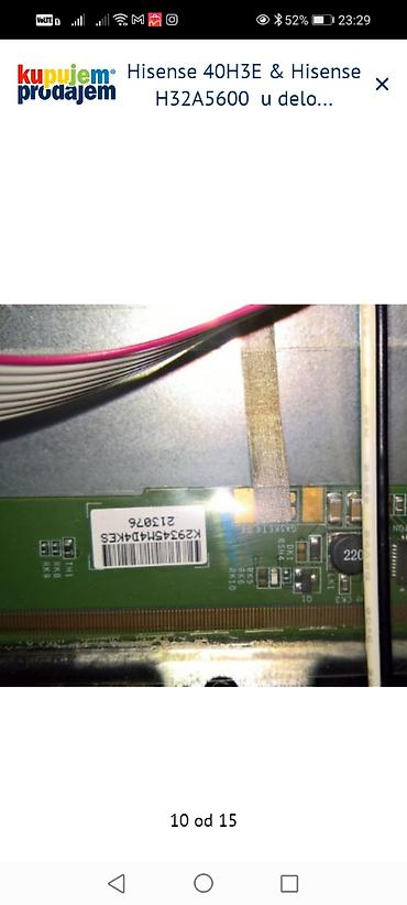 Matične ploče: Hisense televizori – delovi 1) Hisense 40H3E – delovi: - Main board — 8