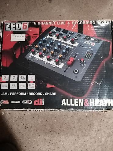 ipod mp3 player: Allen & Heath ZED-6 kompaktni analogni mikser - 6 ulaza / 2-bus — 8