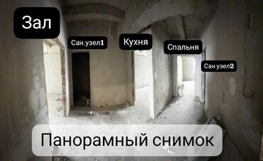 Продажа квартир: 2 комнаты, 73 м², Элитка, 8 этаж, ПСО (под самоотделку) — 3