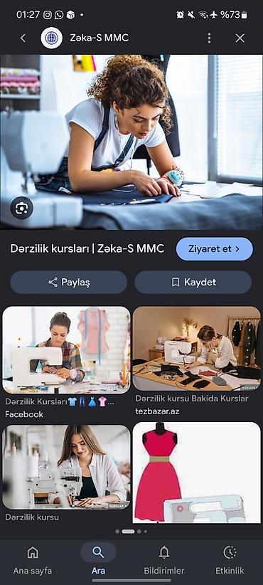 Tikiş: Salam NN tekstil tikiş evinə təcrübəli dərzi tələb olunur. Petlə — 1