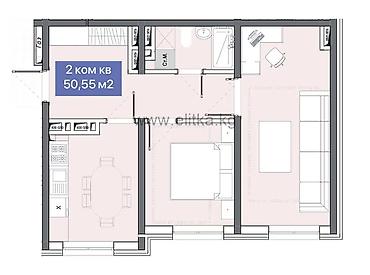 алтай: 2 комнаты, 51 м², Достук с. Элитка, 2 этаж, ПСО (под самоотделку) — 2