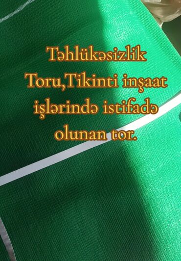 Mismarlar, şuruplar: Tikinti və inşaat işlərində istifadə olunan yaşıl rəngli təhlükəsizlik