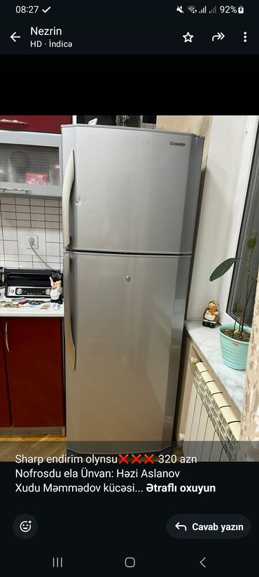Çarpayılar: 2 qapılı Sharp Soyuducu Satılır lalafo.az -da Çarpayılar: 2 qapılı Sharp Soyuducu Satılır