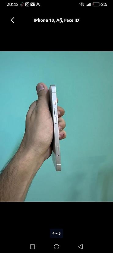 simsek su cəni: IPhone 13, 128 GB, Ağ, Face ID — 4