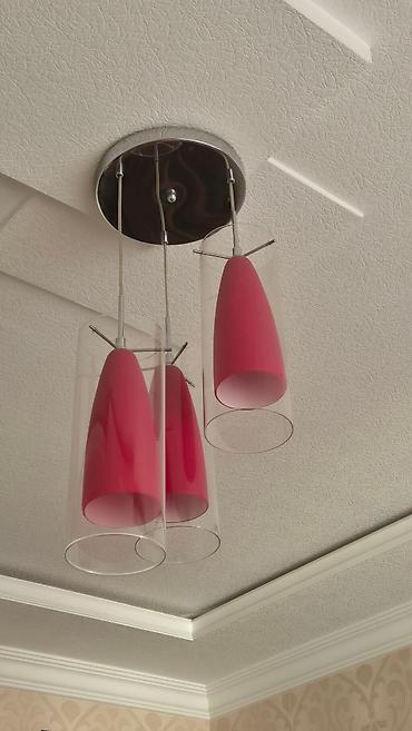 İşıqlandırma: Çılçıraq, 3 lampa, Şüşə — 2