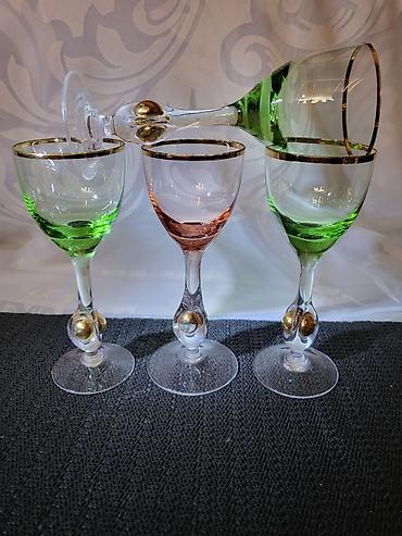 Casice Bohemija,kristal,rucni rad 1950g +,za zestoko pice. Casice za na lalafo.rs — 1 Casice Bohemija,kristal,rucni rad 1950g +,za zestoko pice. Casice za — 1
