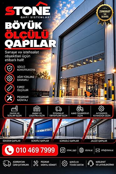 Böyük ölçülü sənaye qapıları – zavod, anbar, logistika və istehsalat