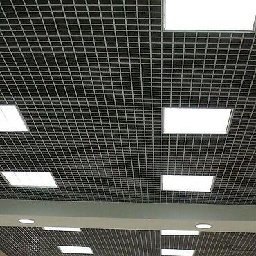 Другие строительные материалы: Подвесной решётчатой потолок Грильято размер ячейки 100×100мм, толщина — 6