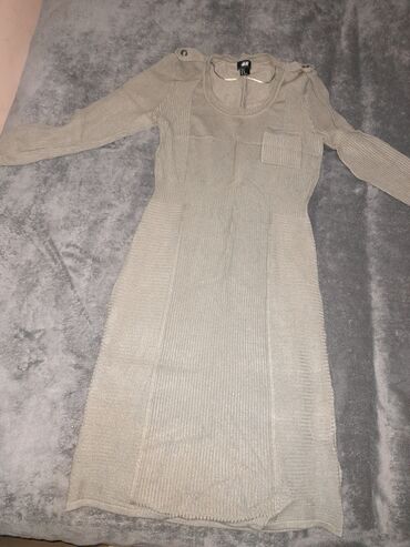 haljina pamuk: M (EU 38), bоја - Maslinasto zelena, Oversize, Dugih rukava