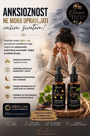 Lepota i nega: **Enhance + Refine – tečni dodaci ishrani u kapima** Kombinacija dva — 1