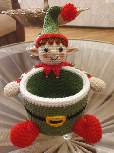 Qələm qabları: Əllə toxunmuş dekorativ qələm/qutucuq – maral fiqurlu Карандашница — 6