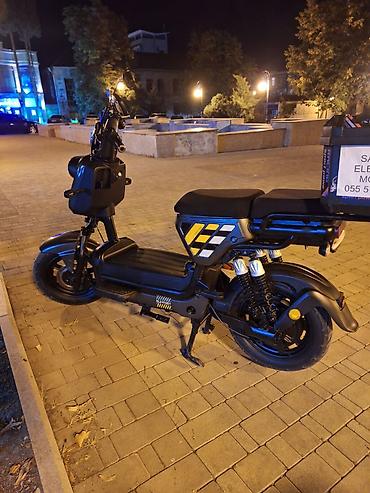 yalquzaq moto: Elektrik moped/scooter - Güclü elektrik mühərriki, səssiz və iqtisadi — 1