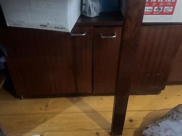 taxta yataq: Qəhvəyi rəngli böyük şkaf-garnitur - Material: laminat/taxta üzlüklü — 4