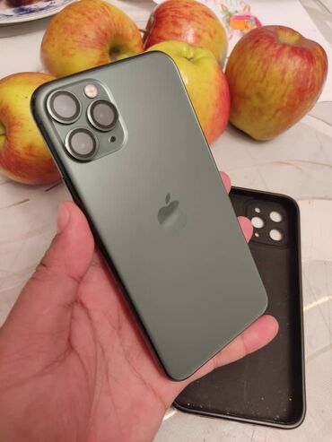 Apple iPhone: IPhone 11 Pro, Б/у, 64 ГБ, Alpine Green, Защитное стекло, Чехол, 65 %