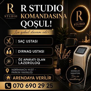 cap operatoru vakansiya: R STUDIO komandası üçün vakansiyalar İşə qəbul davam edir: - Saç — 1
