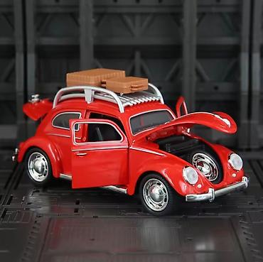 Avtomobil modelləri: Qırmızı klassik “Beetle” miniatür model avtomobil - Kolleksiya və — 1