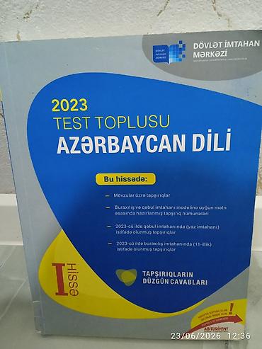 test toplu pdf: “Azərbaycan dili – 2023 Test Toplusu”, I hissə Dövlət İmtahan Mərkəzi — 1