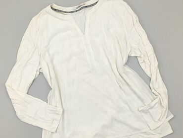 czarne bluzki z białym kołnierzykiem: Blouse, L (EU 40), condition - Good