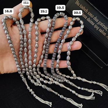 papaq milli: Gümüş təsbeh kolleksiyası Qram- 9.5 AzN - Material: 925 ayar gümüş — 8