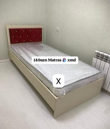 Tək nəfərlik çarpayı və matras dəsti. - Ölçü: təxmini tək nəfərlik
