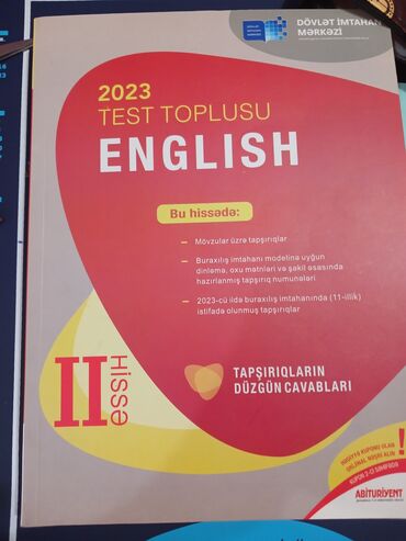 azerbaycan dili 1 ci hisse test toplusu cavablari: İngilis dili Testlər 11-ci sinif, DİM, 2-ci hissə, 2023 il