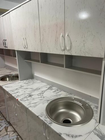 Кухонные гарнитуры: Кухонный гарнитур, Новый, цвет - Белый, ДСП, Бесплатная доставка — 18