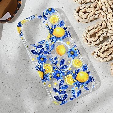 sc tablice: Maska Print Magsafe za iPhone 15 Pro 6.1 Mediteran Lemon. Dizajnirana — 1