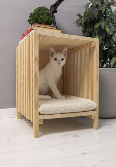 Yuvalar: Taxta it evi - Material: təbii ağac (taxta panellər), möhkəm karkas — 14