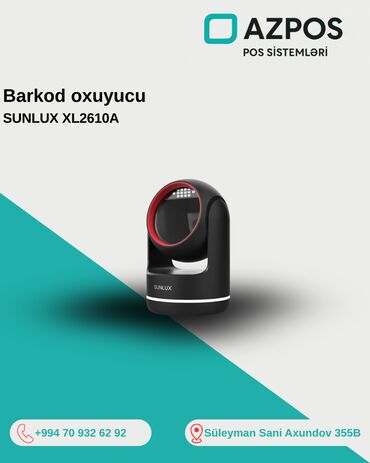 Sanlux XL-2610A – 2D masaüstü barkod oxuyucudur 360° bütün